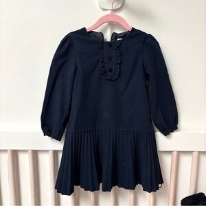 Tartine et Chocolat Navy Pleated Dress